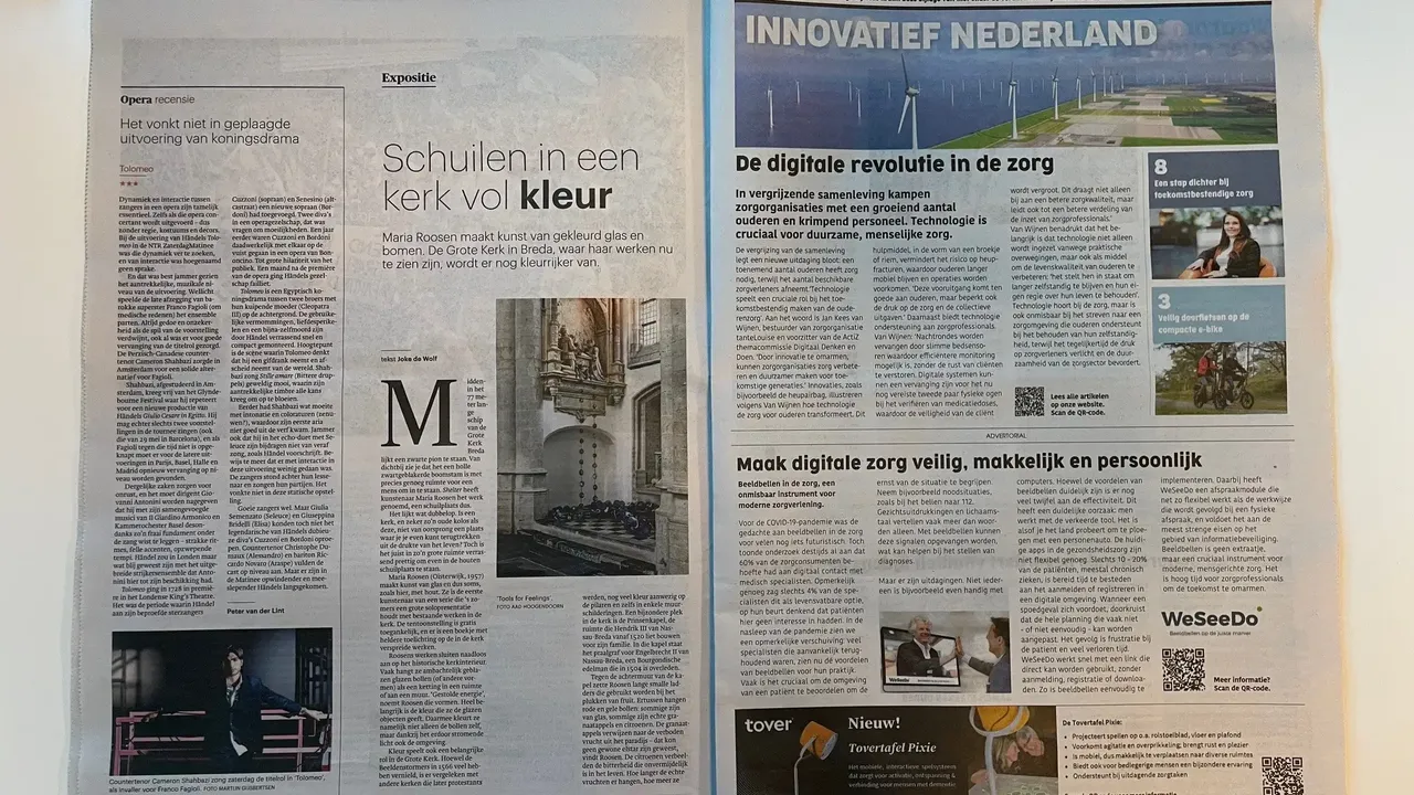 Iebele Otten van WeSeeDo in De Trouw over beeldbellen in de zorg