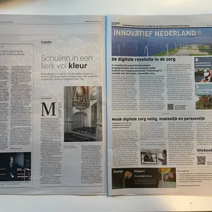 Iebele Otten van WeSeeDo in De Trouw over beeldbellen in de zorg