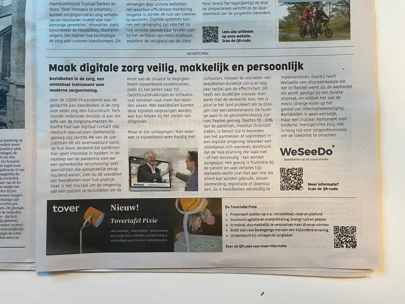 Nieuwe versie WeSeeDo artikel in De Trouw