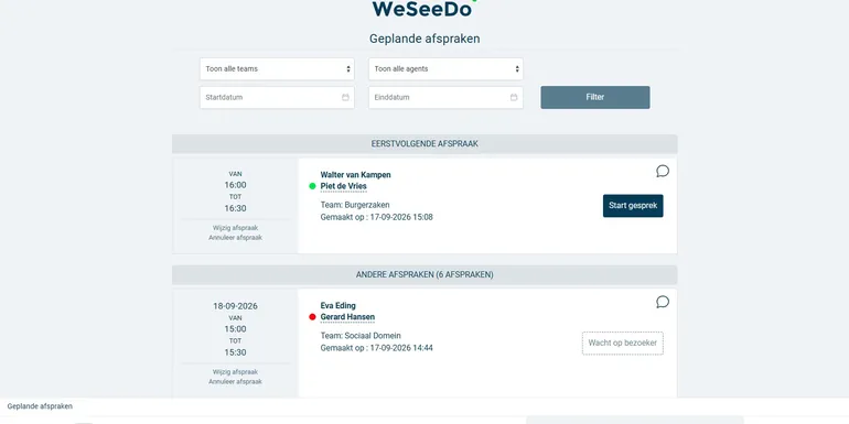 Virtuele wachtkamer van WeSeeDo