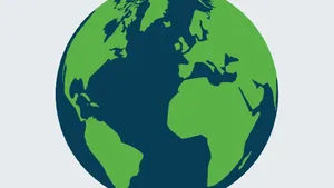 Een illustratie van de wereld bol