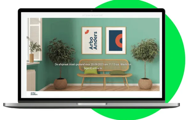Plaatje van beeldbellen met de bedrijfsarts in een macbook