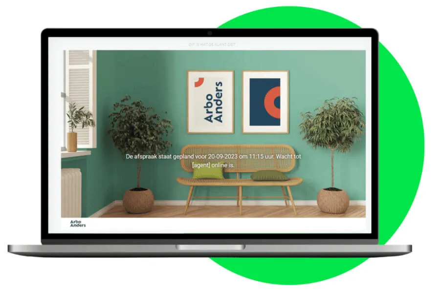 Plaatje van beeldbellen met de bedrijfsarts in een macbook