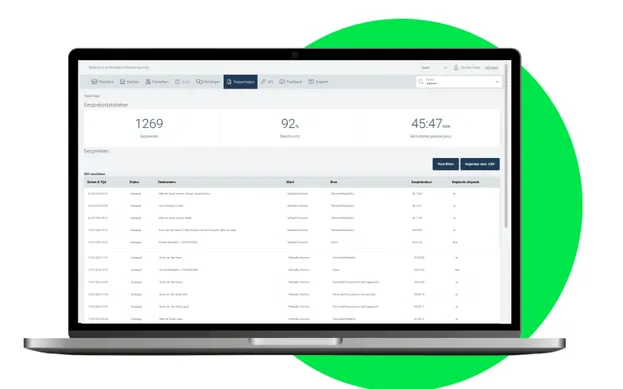 Een mockup van het WeSeeDo software op een laptop